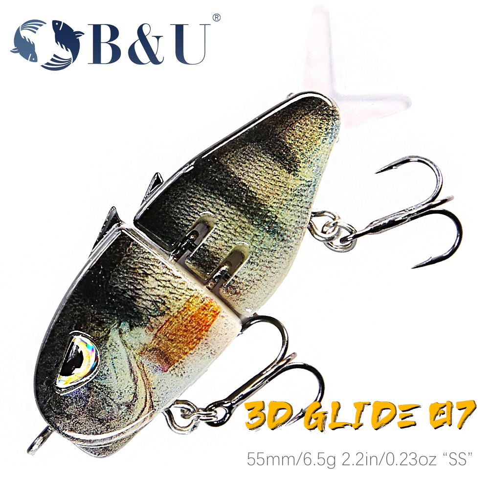 Fishing Lure Popper - B&U Wolno tonąca przynęta wędkarska 55mm