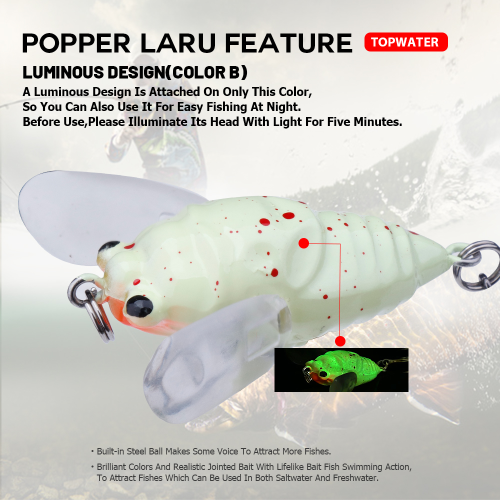 Agoie 6.5g 5cm Topwater Popper – Fishing Lure Topwater recenzja i cena